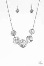 Load image into Gallery viewer, Rosy Rosette - Silver Necklaces
