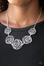 Load image into Gallery viewer, Rosy Rosette - Silver Necklaces
