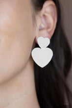 Load image into Gallery viewer, Heart-Racing Refinement - Silver Earring
