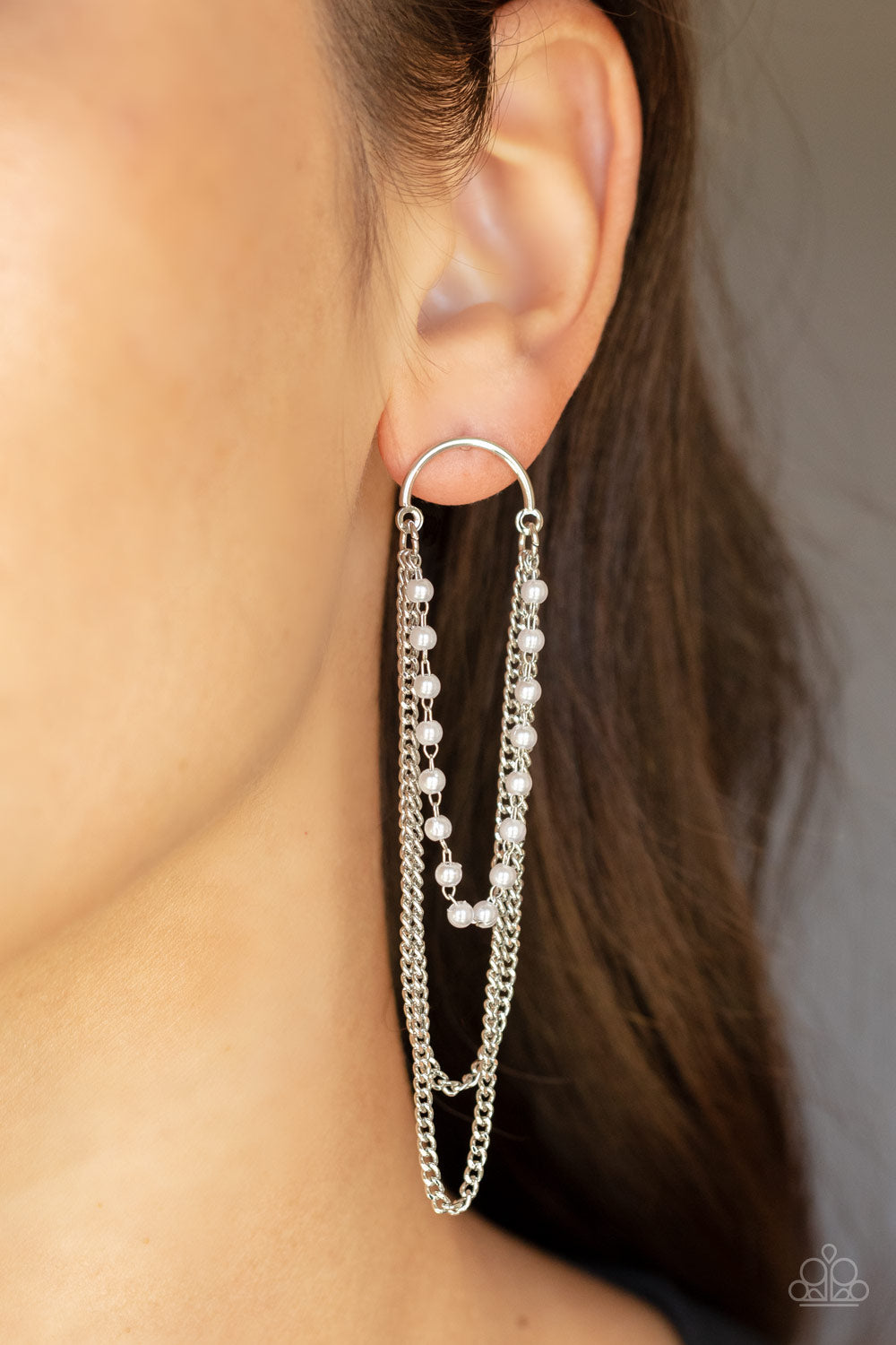 Vintage VIP - White Earring