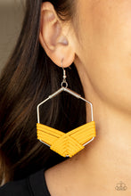 Load image into Gallery viewer, Suede Solstice - Yellow Earring
