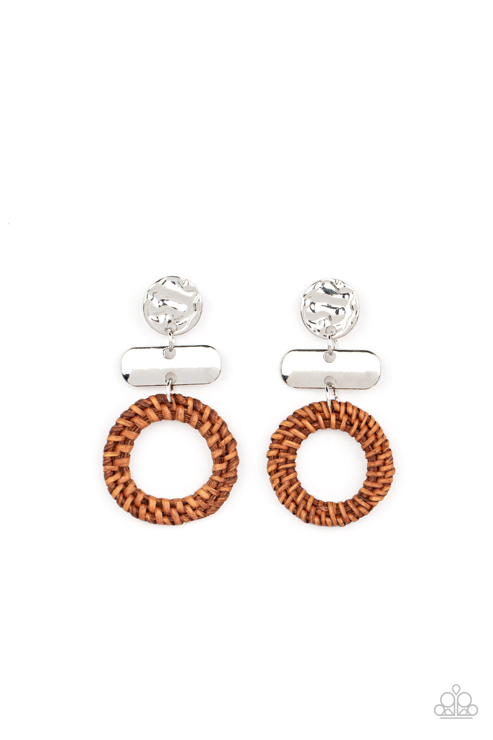 Woven Whimsicality - Brown Earring