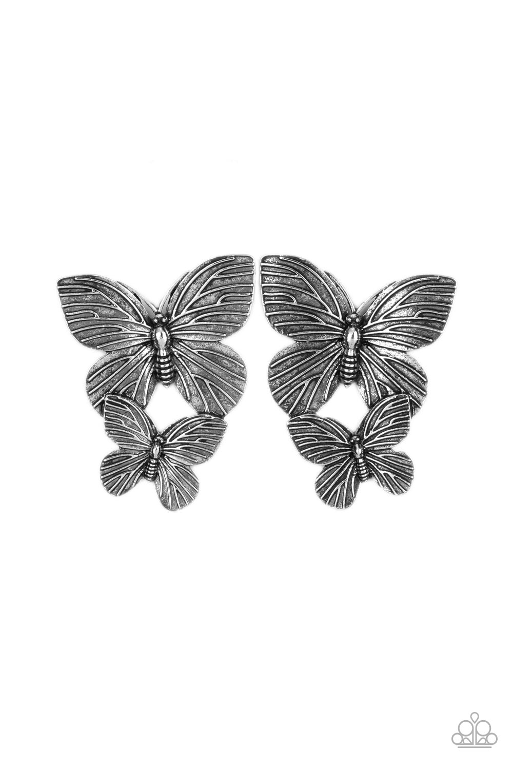 Blushing Butterflies - Silver Earring