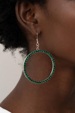 Load image into Gallery viewer, Head-Turning Halo - Green Earring
