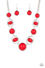 Load image into Gallery viewer, Eye of the BEAD-holder - Red Necklace
