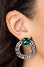 Load image into Gallery viewer, Smoldering Scintillation - Green Earring
