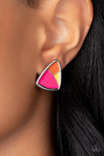 Load image into Gallery viewer, Kaleidoscopic Collision - Multi Post Earrings
