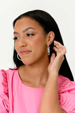 Load image into Gallery viewer, The Gem Fairy - Pink Hoop Earring
