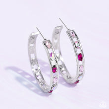 Load image into Gallery viewer, The Gem Fairy - Pink Hoop Earring
