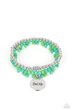 Load image into Gallery viewer, Fashionable Faith - Green Bracelet
