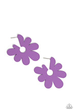 Load image into Gallery viewer, Flower Power Fantasy - Purple Earrings
