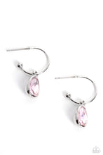 Load image into Gallery viewer, Teardrop Tassel - Pink Hoop Earrings
