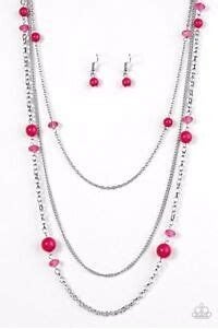 Triple Tango - Pink Necklace