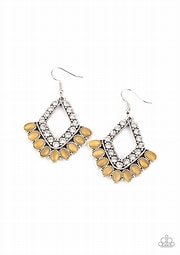 Paparazzi Earring ~ Just BEAM Happy - Yellow